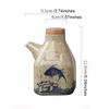 Style Creative with Bamboo Lid Ceramic Cruet Pot Spice Jar Condiment Container Seasoning Box