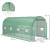 Greenhouse Foil Greenhouse Tomato House with Door, 8 Windows, Foil Tunnel made of Galvanized Steel, PE, Sturdy Greenhouse Plan