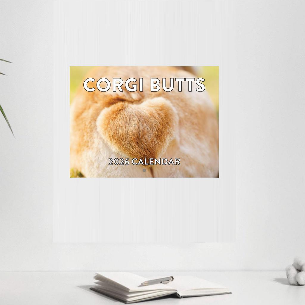 Corgi Butt Calendar 2026 Monthly Wall Calender 12 Month