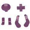 Stainless Steel Metal D Pads Paddles Replacement Controller Accessories for Xbox One Elite Series 2Purple