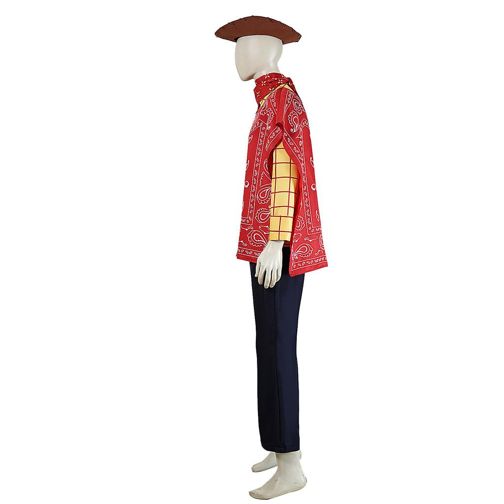 Disfraz Cosplay de Woody de Toy Story con Capa para Actuación en Escenario de Anime