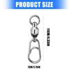 10Pcs Fast Speed Bearing Fishing Swivels Snap Connectors Stainless Steel Link Rings For Lure Tackle And Baiting