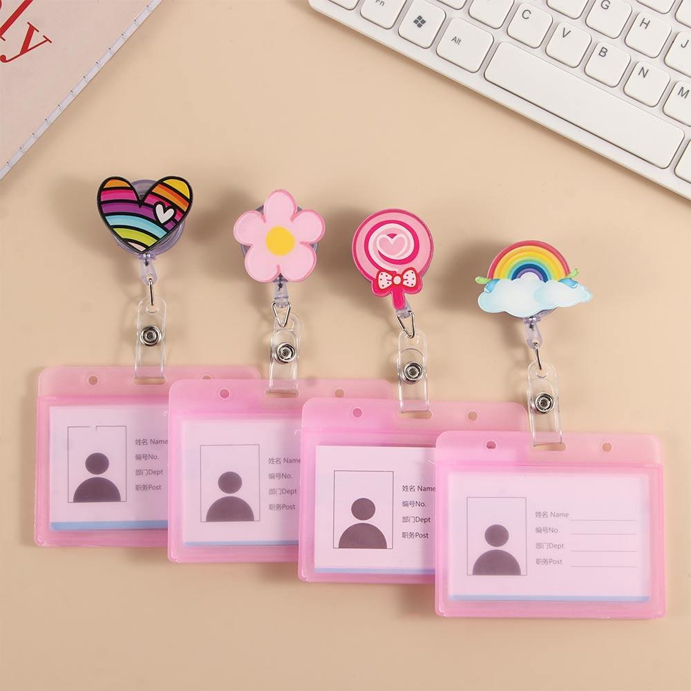 Clip Card Holder Clip ID Card Retractable Badge Name Card Holder ID Badge Holder Nurse Doctor