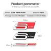 Car Emblem Sticker Auto Body Trunk Badge Decoration For hot Sline A3 A4 B7 B6 8V B8 8P A6 C7 A5 Q5 A1 A7 A8 Q2 Q3 Q7 S6 S1 RSQ8