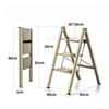 3 Step Ladder, Folding Ladder Stool, Wider Upgraded Non-Slip Treads, Portable Lightweight Ladder for Home and Kitchen, Holds up to 330 Lbs.