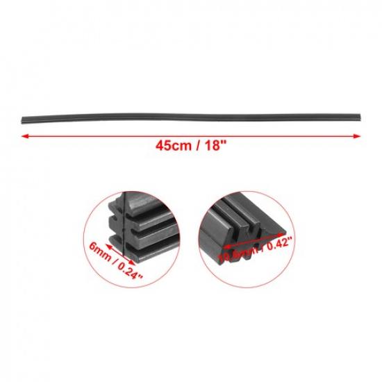 FOUR 18inch 6x10.6mm Car Windshield Wiper Blades Refills Ert Strips Universal