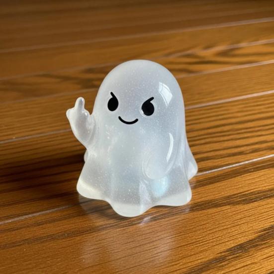 Zlobivý duch dekorace Halloweenská figurka ducha Pryskyřičné řemesla s dráždivými pózami Strašidelně roztomilé stolní ozdoby pro večírky