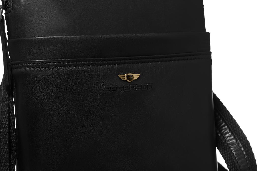 PTN 19004-TUM-0598 Zwarte Leren Tas