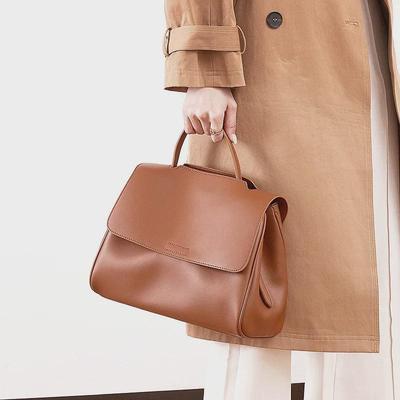 Damen-Handtasche aus echtem Leder mit großem Fassungsvermögen – vielseitige Messenger-Schultertasche aus Rindsleder