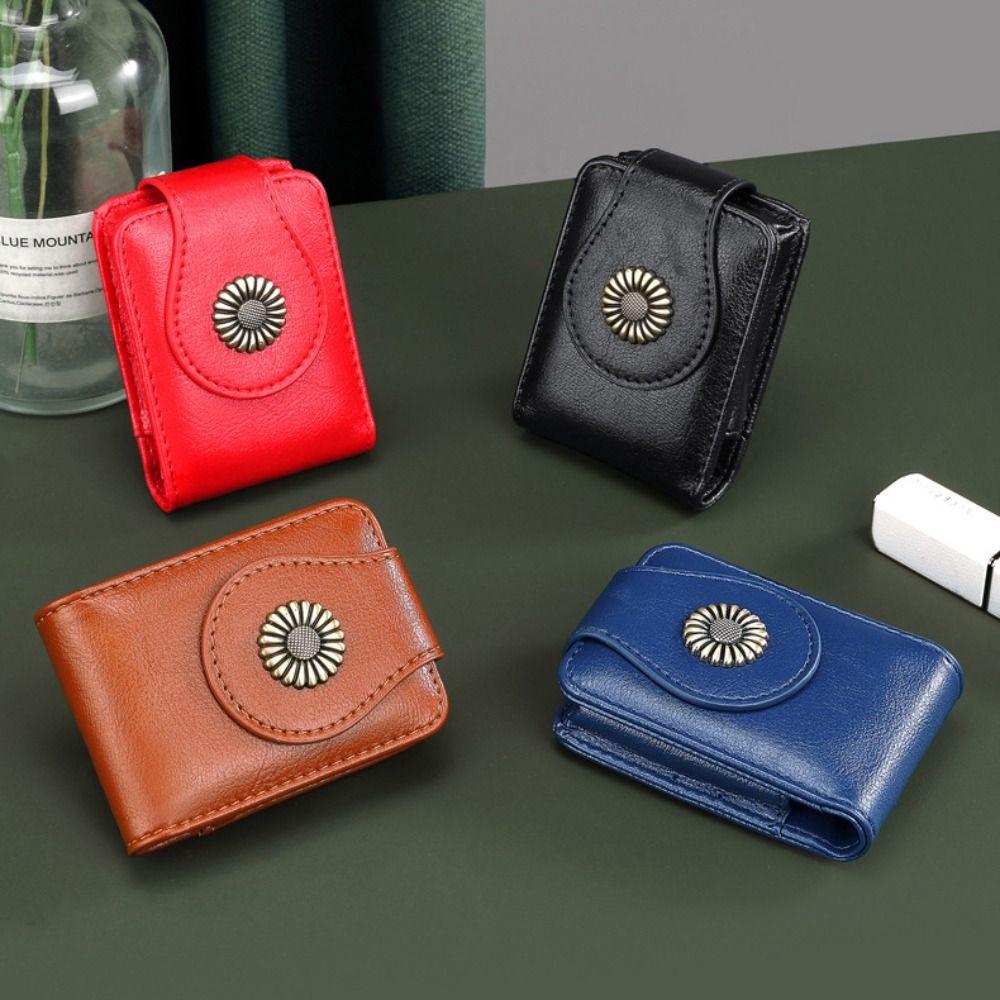 With Makeup Mirror Pu Cosmetic Bag Lipstick Storage Portable Lipstick Organizer  Travel