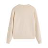 AMI Autumn and Winter New Little White Heart Alpaca Wool Blended Soft and Sticky Knitted Cardigan Round Neck Cloud Sweater Pocket Coat