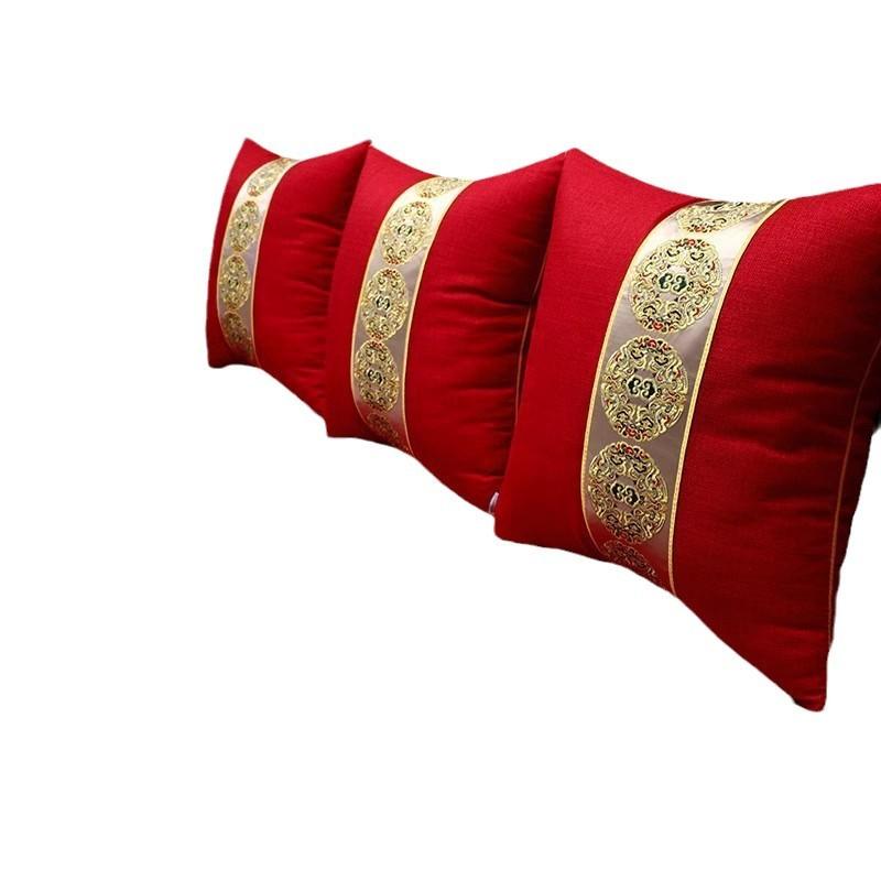 Chinese Mahogany Sofa Seat Cushion Cover Cloth Red Non-Slip Arhat Bed Cushion Sofa Towel Solid Wood Sofa Cushion Cover Towel