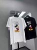 Korean Plus Size Mickey Cartoon Cotton Loose Short Sleeve T-Shirt for Women