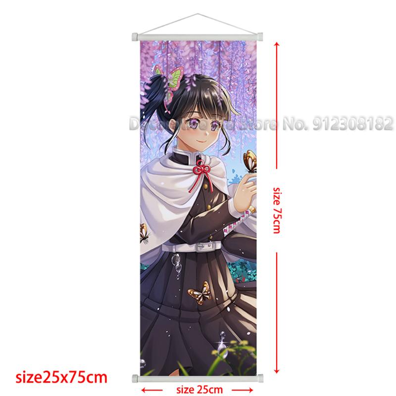 Demon Slayer Scroll Poster Kamado Tanjirou Canvas Painting Nezuko Classic Wall Art Pictures for Living Room Home Decoration