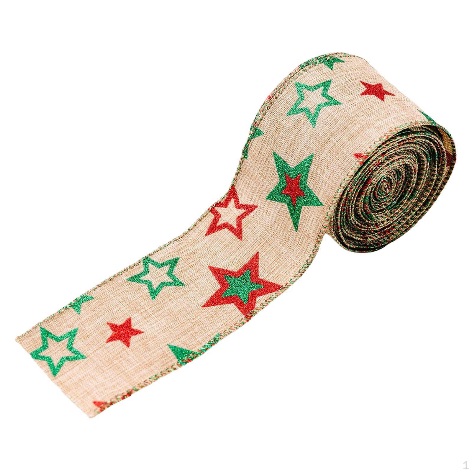 197 X Inch Christmas Patterned Wrapping Tape, Cute Element Patterns, High Quality Stars