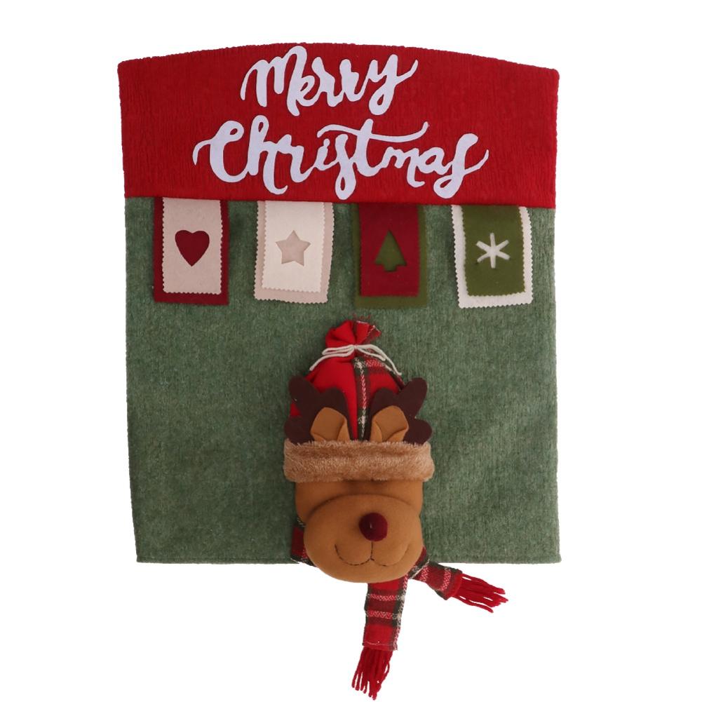 3D чехлы на рождественские стулья, Санта-Клаус, снеговик, олень, чехлы на рождественские стулья для ужина, декор для столовой, праздничной вечеринки