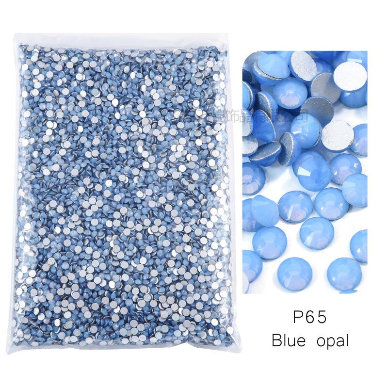 P1-70 Ordinary Color Large Packaging Glass Flat Bottom Diamond Rhinestone Nail Diamond Diy Crystal Mobile Phone Case Beauty Jewelry Accessories