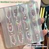 3D Silicone Nail Art Mold Relief Bowknot Beaded Chain Strap Heart Design DIY Nail Decor Transparent Manicure Template