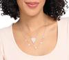 Heart-Shaped Clavicle Chain with Copper Inlaid Zircon Pendant