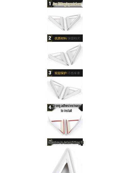 Zotye SR7 Interior Triangle Decorative Trim Electroplated Sticker