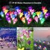 1Pc  Solar Lily Ground Mounted Lamp Best Choice for Solar Flowers Outdoor Waterproof Utdoor Solar Lights Garden Lights