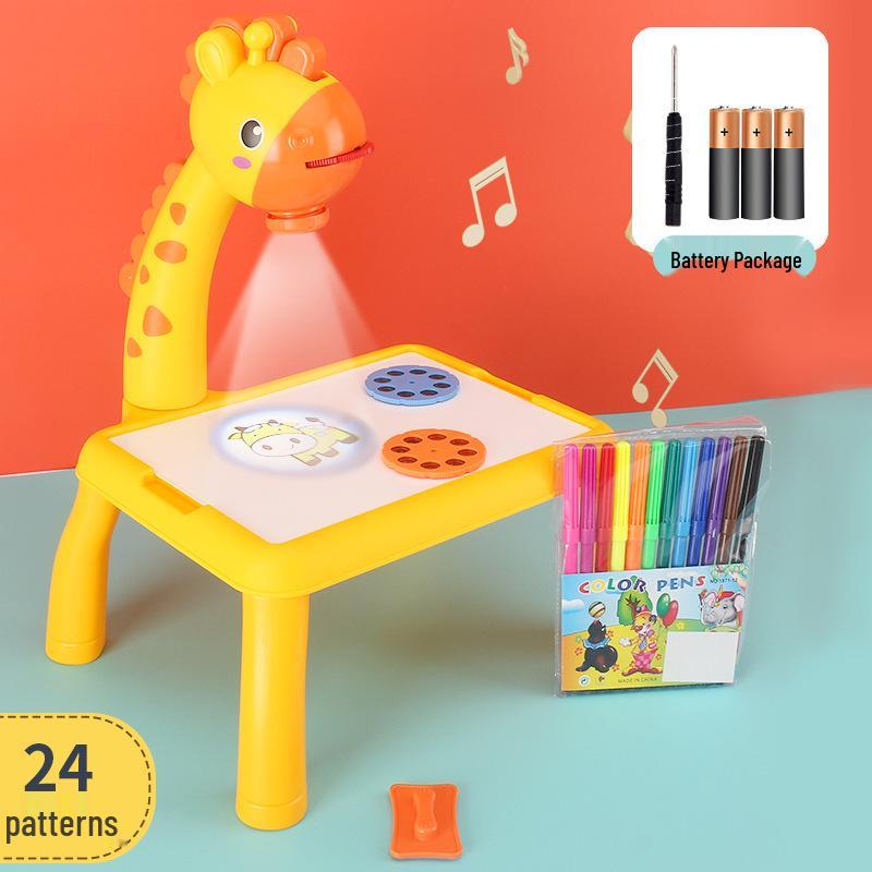 Proiettore Intelligente Tavola da Disegno per Bambini: Tavolino da Disegno Piccolo Cervo per Bambini Piccoli per l'Educazione Precoce
