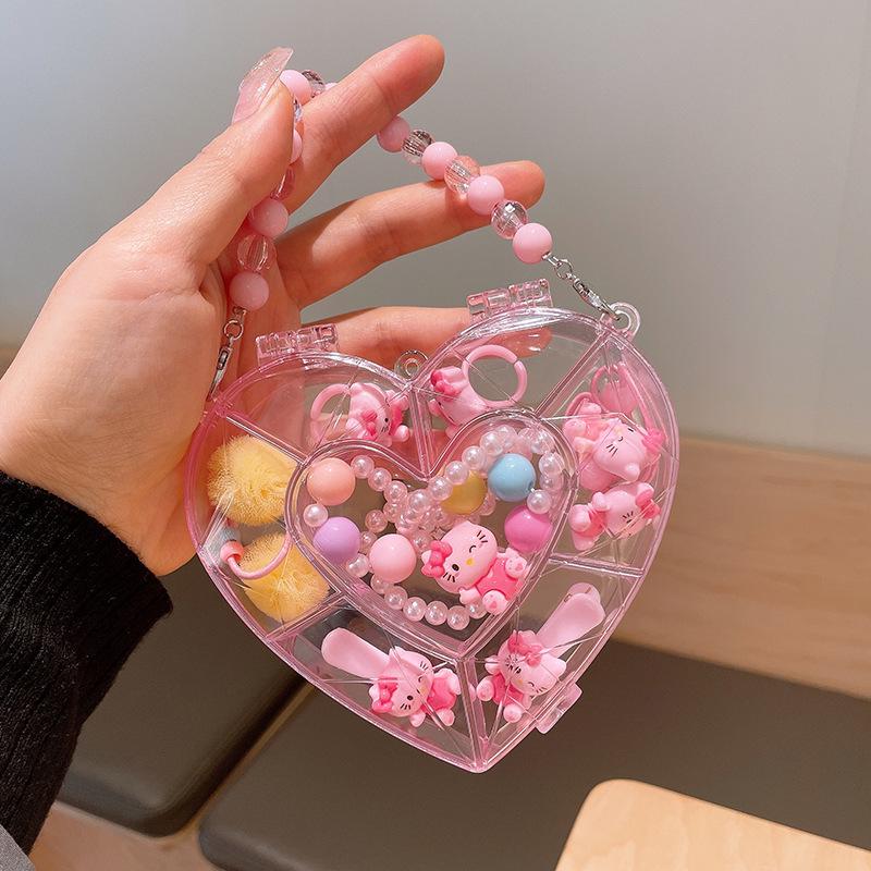 Children's Cute Cartoon Fruit Pendant Bracelet Set with Lucky Dragon - Birthday Gift Box