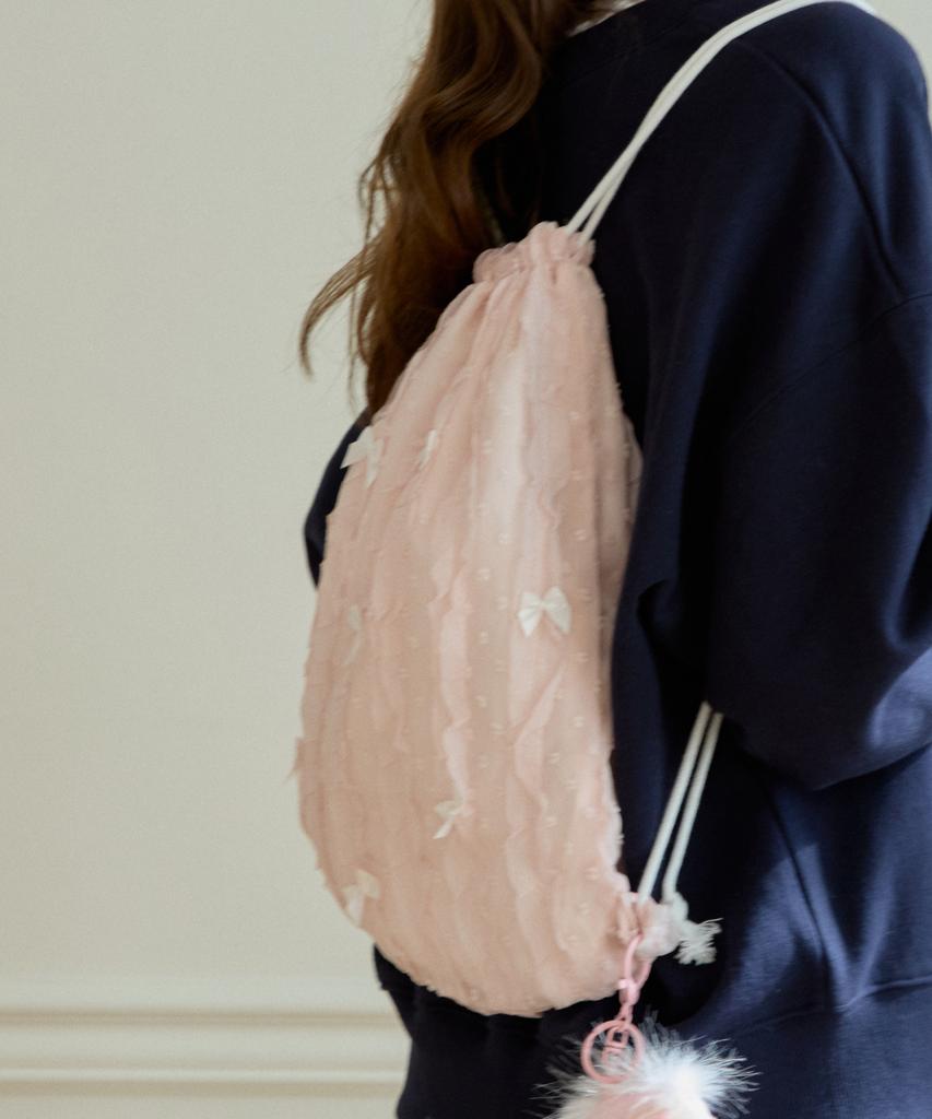 Pink Pineapple Dreamy Lace String Bag_Pink