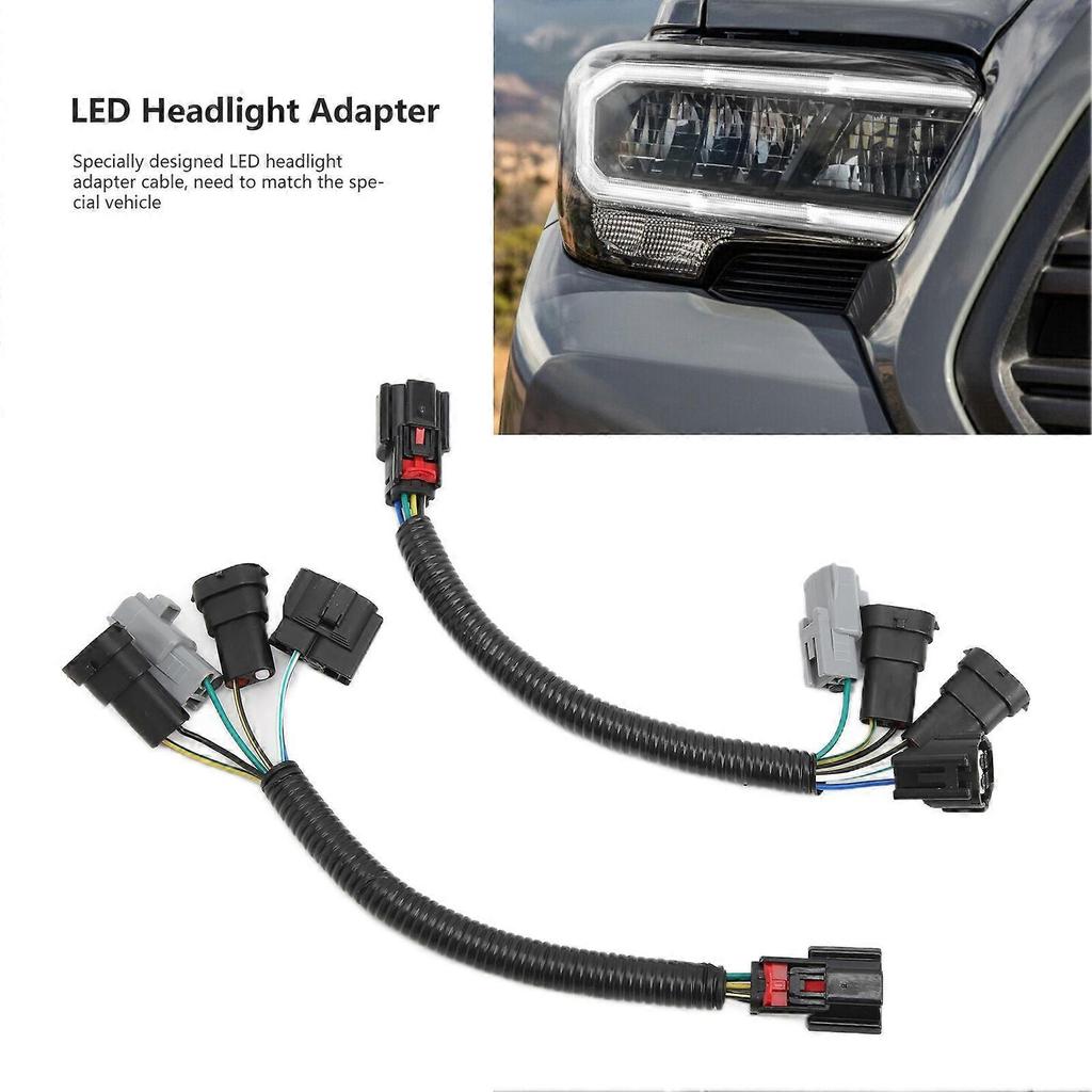 LED Headlight Wiring Harness Plug and Play Adapter Cable Accessories Replacement for Tacoma 2016?2020