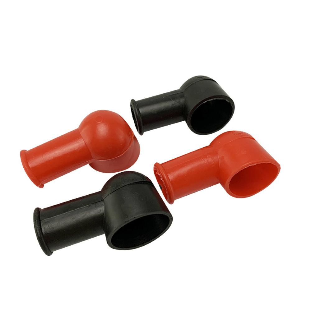 Battery Terminal Protector Pipe Shape Rubber Insulating Cap Car Motorcycle Protective Cover Insulation Head Connector