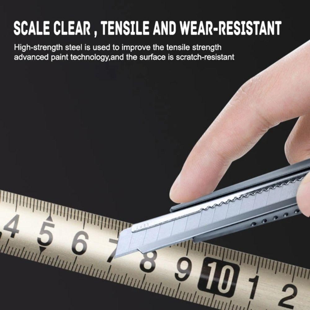 Waterproof Measuring Tape Self Locking Steel Tape Measure Portable   Measuring Distance Tool