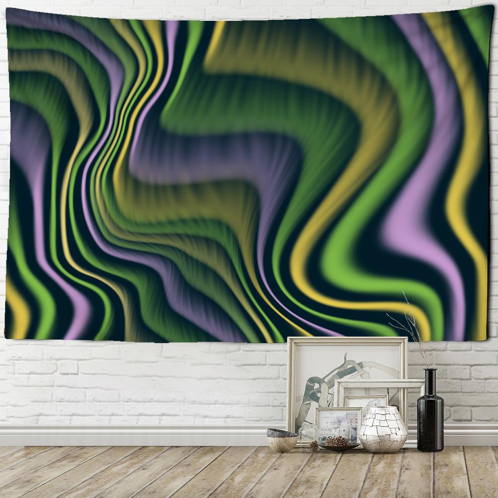 

Психоделический волновой гобелен настенный гобелен колдовство психоделический хиппи богемный ветер головокружение спальня комната домашний декор 95x70CM