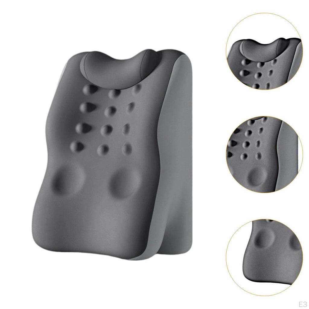 Back Lumbar Support Cushion Memory Foam Bed Wedge Soft with Neck Sleeping Pillow for Travel,