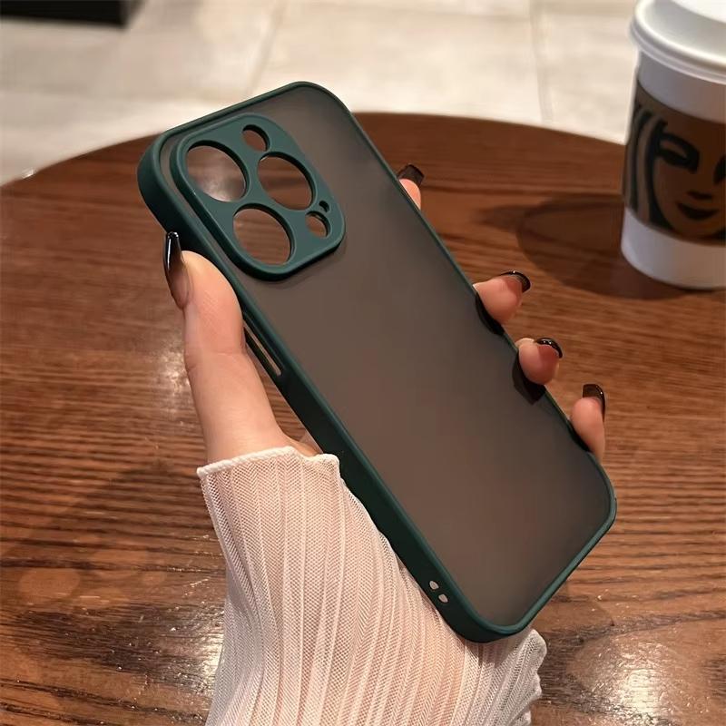 Luxury Matte Silicone Shockproof Phone Case For IPhone 17 Pro Max Air 13 11 12 14 15 16 Plus Bumper Transparent Soft Cover