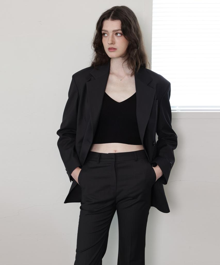 Leobeucham [Monica Bootcut Slacks Pants_Charcoal] Monica Bootcut Slacks Pants_Charcoal