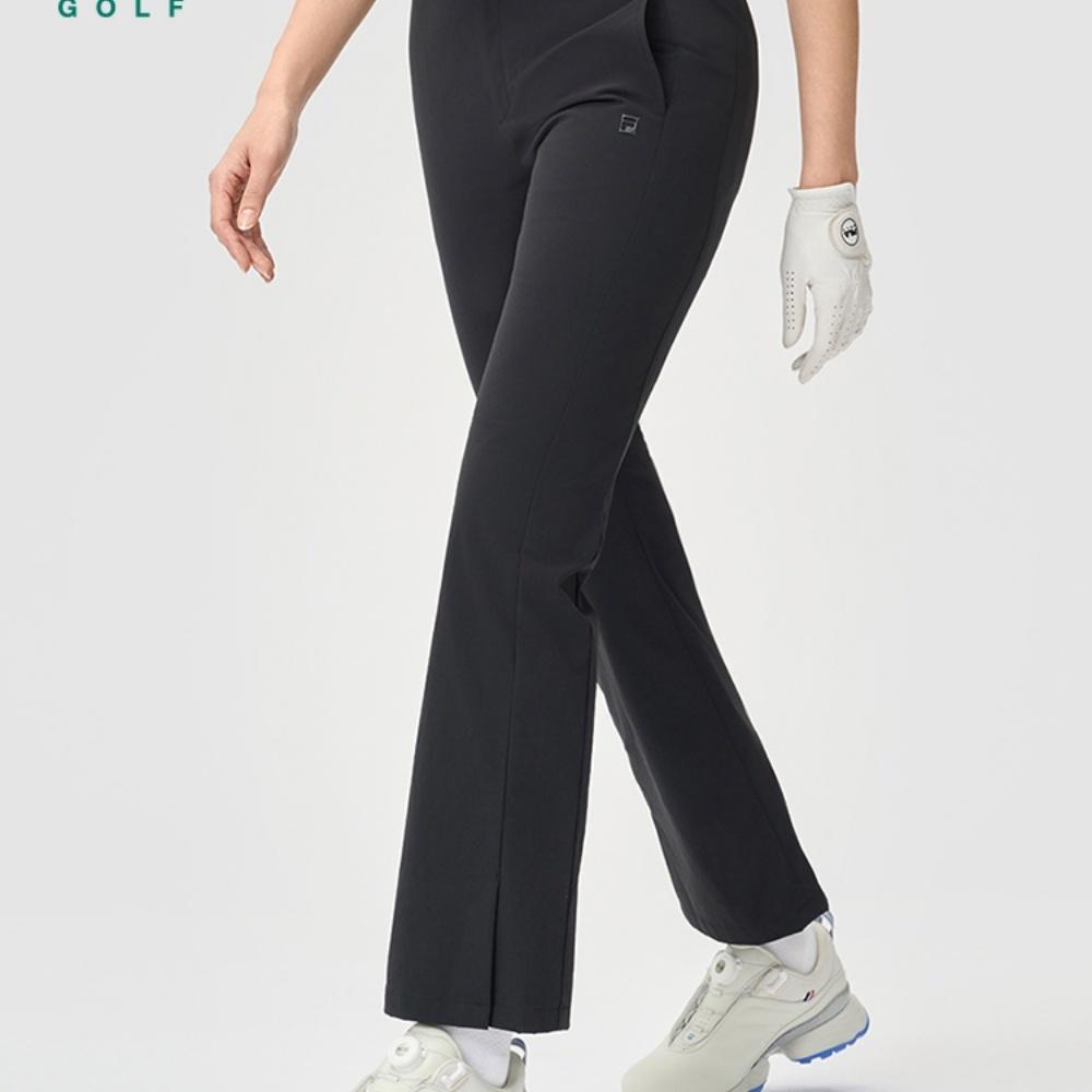 FILA Fashionable Casual Versatile Knitted Sports Pants Women bottoms Deep-Black A11W525812FBK