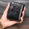 2026 New Retro Cards Bag Large Capacity Anti Theft Brush ID Card Driver's License Storage Bag Vertical Men's Zipper Wallet
