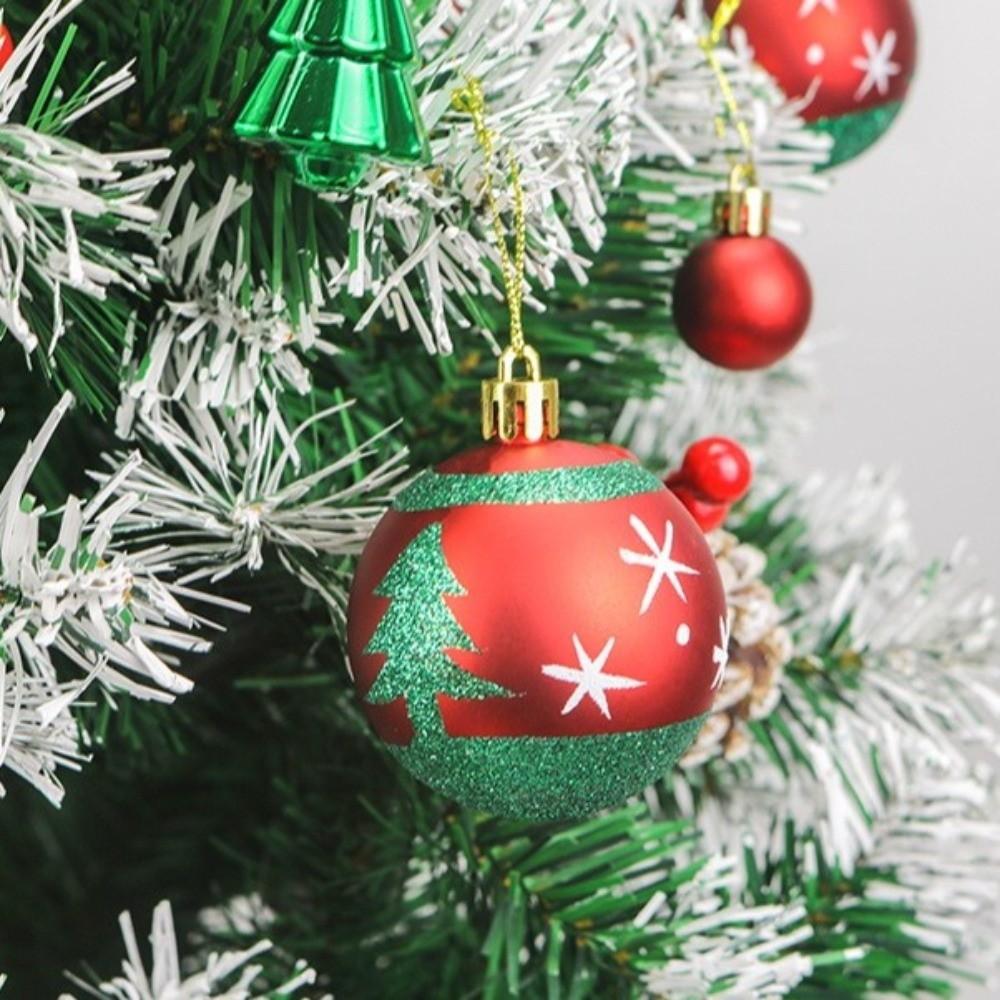 42Pcs/Set Creative Christmas Ball 6CM Xmas Ornament Ball Durable Christmas Pendant Decorations Home