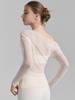 Women's Two-Piece Camisole Yoga Set: Sexy Autumn Mesh Long-Sleeve Cover-Up