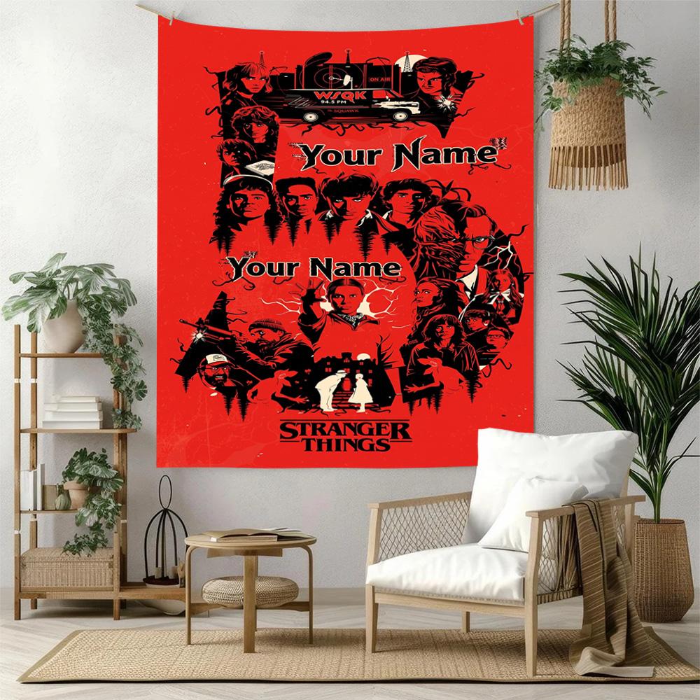 Stranger Things Custom Wall Tapestry Aesthetic Wall Tapestry Vibrant Fade-Resistant Print Great for Office Wall All-Season Use Housewarming Gift
