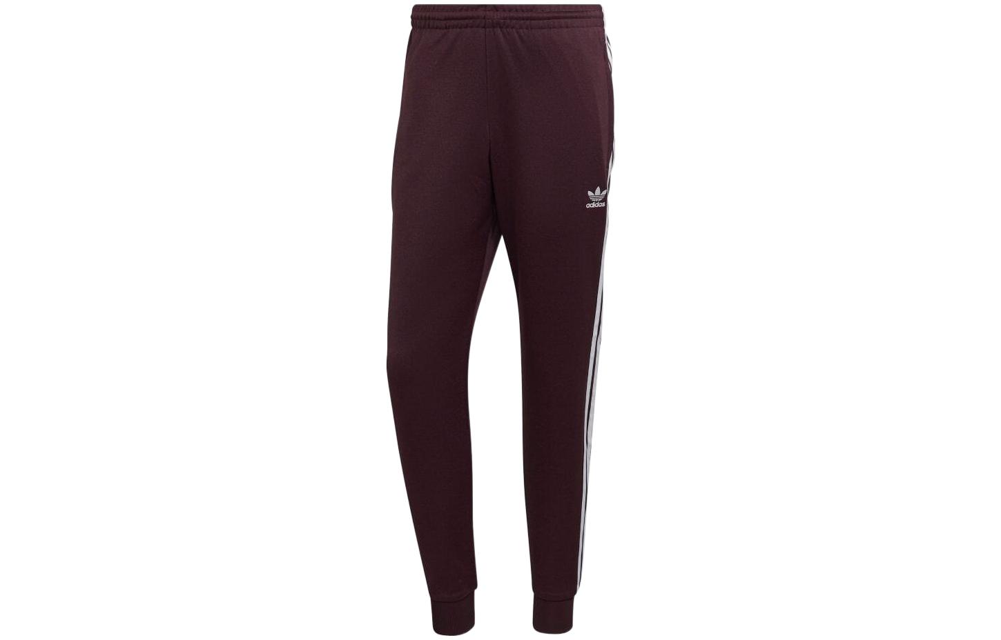 Adidas Originals SST Knitted Sweatpants Japan Version Unisex Burgundy HK7352 J/M