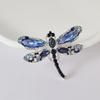 Modré křišťálové vintage brože vážka pro ženy Vysoce kvalitní módní Hmyz Brož Špendlíky Kabát Doplňky Zvířecí šperky Dárky
