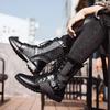 Fashion Men's Boots Trend Mid-calf Motorcycle Boots High Top Casual Shoes for Men British Style Men's Short Boots Botas Hombre