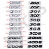 SQOB1 ABS 206 207 301 308 Rear Trunk Logo 307 508 3008 2008 4008 5008 Emblem Badge For Peugeot Car Styling Tailgate Emblem Stickers