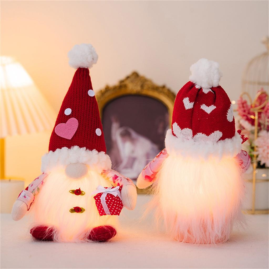 Valentine's Day Glowing Doll Home Decoration Gift Hand-held Candy Gift Knitted Glowing Doll