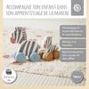 Zèbres à tirer en bois - bieco - jouets à tirer - animaux à tirer - 8 roues en bois
