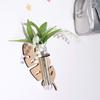 Leaf Shape Hydroponic Vase Wooden Hanging Planter Gifts Wall Hanging Vase  Home/Office Decor