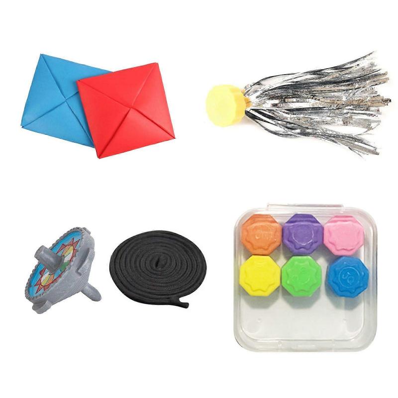 Folk Game Set Gong-gi Family Travel Games- Old-Fashioned Game Kit Toy Playsets