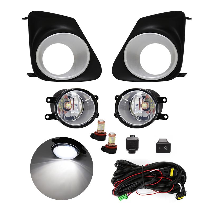 For Toyota Corolla Altis 2011 2012 2013 Fog Light Lamp Daytime Running Chrome Wires Switch Relay