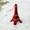 Custom Christmas Hanging Decorations Red Velvet Flocked Garland Bow Tree Hanging Ornament 2026 New Year Party Home Decoration